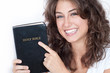 Beautifull lady with Bible