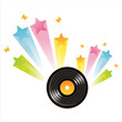 vinyl record with star splash vinyl record with star splash