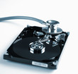 Computer hard drive and a stethoscope. Computer hard drive and a stethoscope.