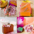 SPA the concept a collage. Natural handmade Soap.