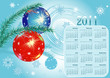 vector winter calendar