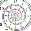 vector illustration of infinite time clock, surreal - artistic vector illustration of infinite time clock, surreal - artistic