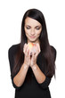 Produce - fruit woman with peach