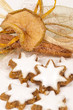 Weihnachtsgebäck Hintergrund weiss