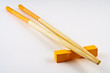 Chopsticks Standing on White Background