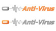 Word Anti-Virus Connected to a Mouse - Orange and Grey