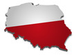 Poland 3D with flag Poland 3D with flag