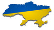 Ukraine 3D with flag