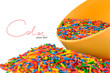the colored candies the colored candies