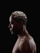 Brain activity of mixed race man