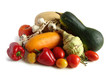 Vegetables close up on white
