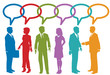 Social media business people talk speech bubble Social media business people talk speech bubble