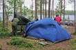 Tent under a gale-force wind Tent under a gale-force wind