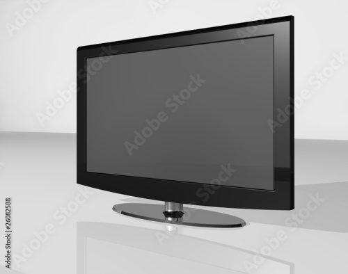 Illustration: TV black and chrome TV black and chrome