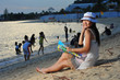Little Chinese Asian Tourist Girl at the beach Little Chinese Asian Tourist Girl at the beach
