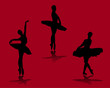 ballerinas with background vector ballerinas with background vector
