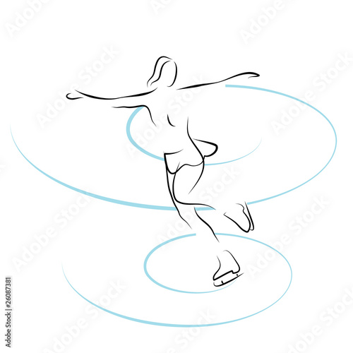 Vector: vector illustration with figure skating vector illustration with figure skating