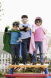 Korean children in superhero costumes