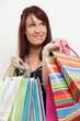 Redhead with shopping bags