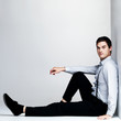 Handsome young man looking confidently - Copyspace
