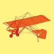 fully editable vector illustration of isolated glider