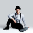 Relaxed young man posing confidently - Copyspace