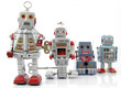 line of toy robots