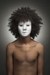 South African man wearing white mask South African man wearing white mask