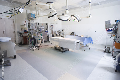 Photo: Operating room prepared for surgery Operating room prepared for surgery