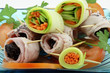 roulés de légumes et jambon-pruneau roulés de légumes et jambon-pruneau
