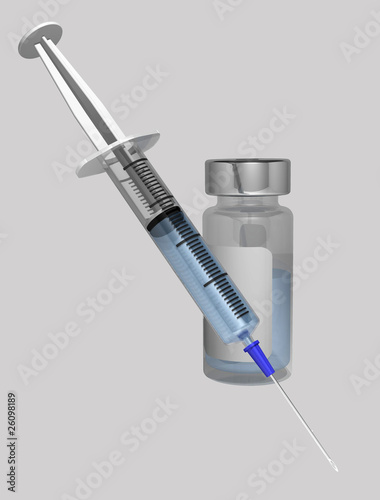 Illustration: syringe and jar small syringe and jar small
