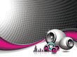 illustration for a musical theme with speakers
