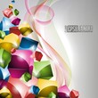 Abstract vector background with colour dices Abstract vector background with colour dices