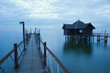 dock and floating hut