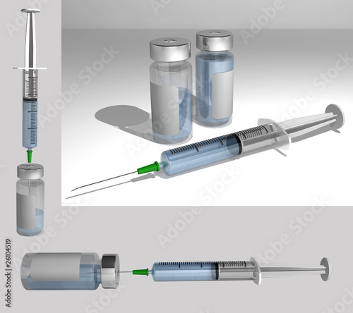 Illustration: syringe assortie syringe assortie