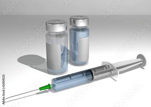 Illustration: syringe 2 jars syringe 2 jars