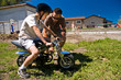 Boy on pocketbike
