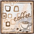 Cup of coffee with abstract design elements vector
