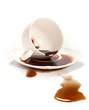 Inverted cup, spilled coffee
