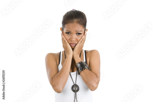 Photo: sad beautiful young woman sad beautiful young woman