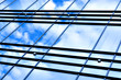 beautiful clouds in glass wall