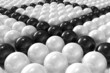 White and black patterned 3D balls White and black patterned 3D balls