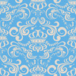 Abstract seamless floral blue pattern