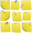 Collection of post it notes, vector