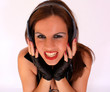 Photo: Girl with headphones Girl with headphones