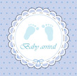 Vector card for baby boy