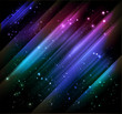 abstract dark background with aurora borealis lights in the sky