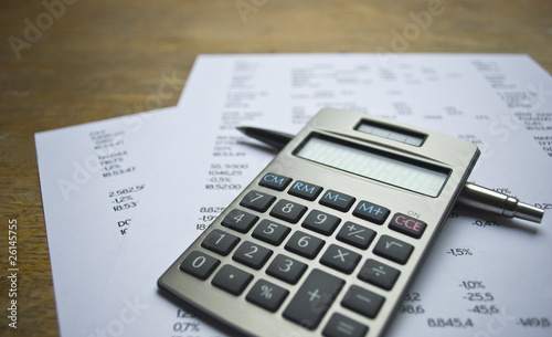Photo: Calculator, pen and numbers Calculator, pen and numbers