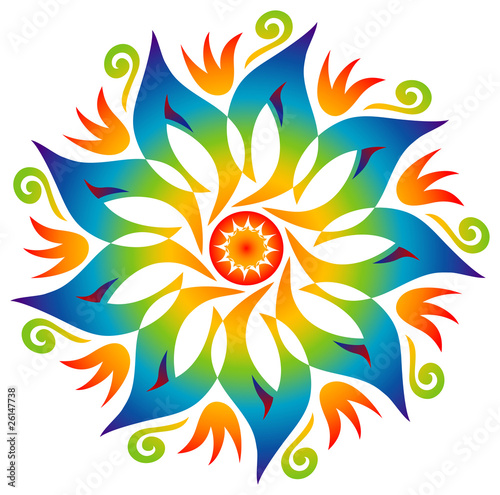 Vector: Mandala Energie Couleurs Arc en Ciel Mandala Energie Couleurs Arc en Ciel