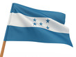flag fluttering in the wind. Honduras